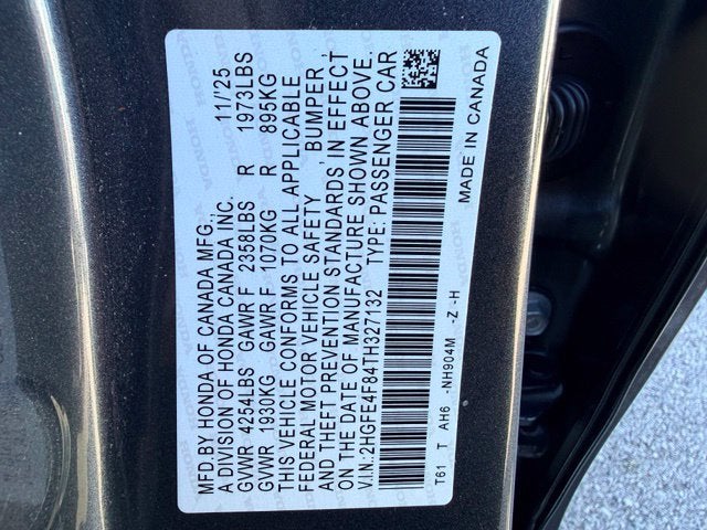 2026 Honda Civic Sedan Hybrid Sport