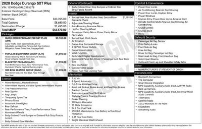 2020 Dodge Durango SXT Plus