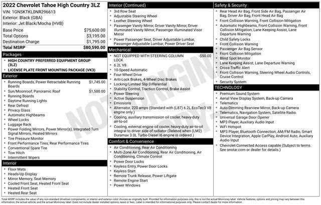 2022 Chevrolet Tahoe High Country