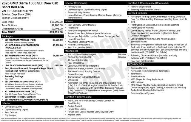 2026 GMC Sierra 1500 SLT