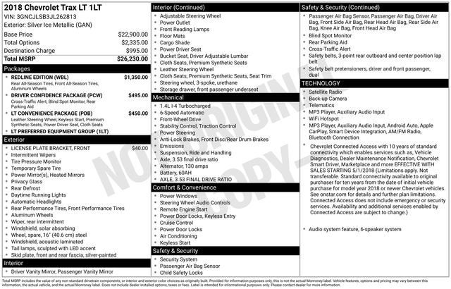 2018 Chevrolet Trax LT