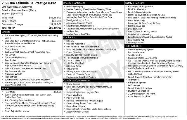 2025 Kia Telluride SX Prestige X-Pro