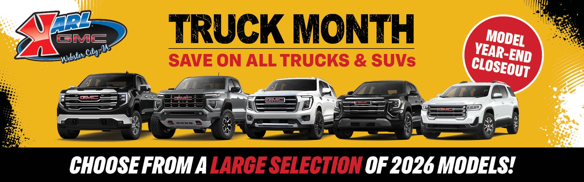 It's Truck Month at Karl GMC Webster City