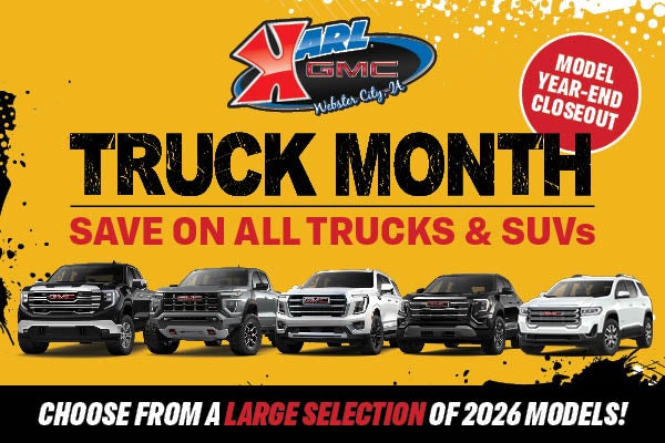 It's Truck Month at Karl GMC Webster City